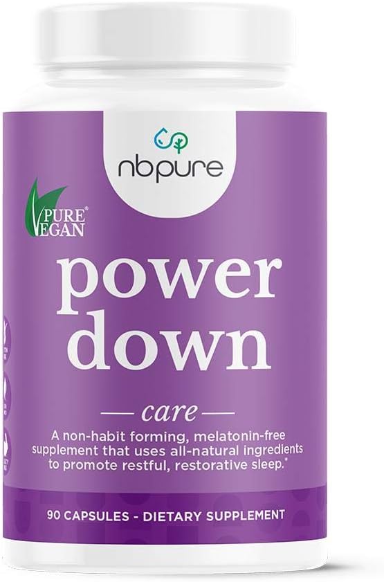 nbclean Power Down Sleep Supplement, Melatonin - Free, 90 Count