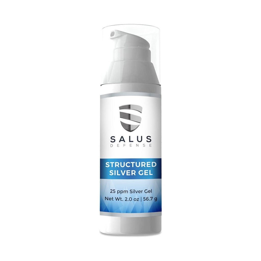 Strukturalny żel srebrny - przydatny do bandaży - Natural Hand Sanitizer - Lepszy niż srebrny koloidalny - 2 Ounce 25ppm Bezpieczny dla wszystkich.
