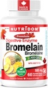 Żywność Bromelain Digestive Enzym Suplementy ananasowe, 2400 GDU, 500mg, Non-GMO, Wegan, wolne od gluten, Soy & Dairy (60 Count)
