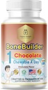 Dzieci Bone Builder 1 Chewable Dzień Halal Witaminy czekoladowy aromat dla wieku 4- 12 60 Służenie