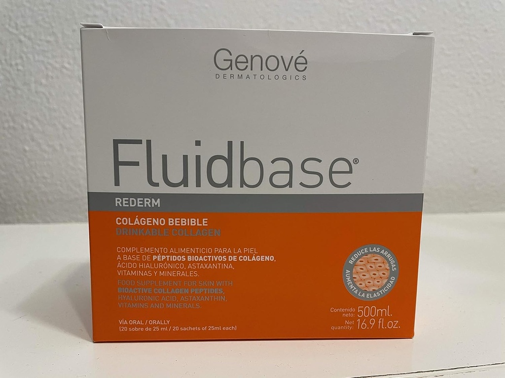 Fluidbase ® Rederm Drinkable Collagen 20 saszetek po 25 ml każdy. Colágeno Bebible