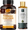 Kurkumina Kurkumina Kapsułki i Ayurvedic Herbal Hair Oil