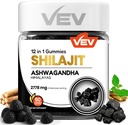 VEV Shilajit Gummies dla mężczyzn i kobiet 124; 1000mg Shilajit & Ashwagandha Gummies z Sea Moss & L- Theanine for Energy, Vitality & Stress Balance Bilans 124; Wegan, No Added Sugar 124; 90 Count for Daily Wellness