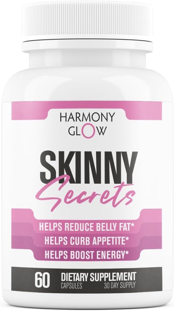 Skinny Secrets - Najlepsze nowe tabletki odchudzania dla kobiet 124; Appetite Supressant, Belly Fat Burner, Carb Blocker + 6 Skutecznie dozowane potężne składniki 124; Natural & Safe 3. Tested Party - 60 Kapsułki