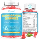 2 Pack Ashwagandha Gummies z Turmeric GABA Mood Energy and Immotive Support, Mieszane Berry Flavor 120 Cts