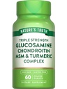 Nature 's Truth Glucozamine Chondroitin MSM Complex XI124; 60 Cappets XI124; with Turmeric XI124; Triple Strength Formula XI124; Non-GMO and Gluten Free Supplement