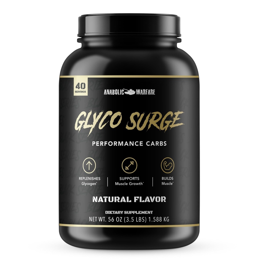Anaboliczne Warfare Glyco Surge Glycogen Supplement Performance Carbs pomóc Lean Muscle Growth, Post Workout Recovery and Endurance * (Natural - 40 Służenie)