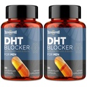 Blocker DHT dla mężczyzn z piłą Palmetto & Biotin, Formuła wzrostu włosów w kapsułkach wypełnionych płynem, Suplementy do włosów, Witaminy Regroth włosów, Proprietary mieszanek ziołowych - 90 Kapsułki (2 butelki)
