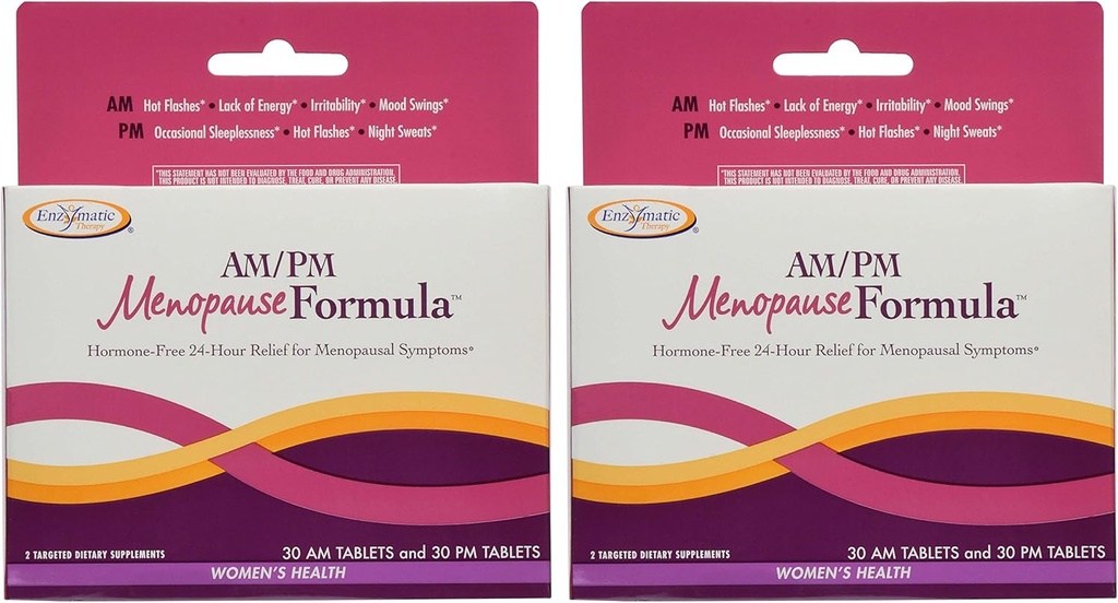 Sposób przyroda AM / PM Menopauza - Wolny od hormonów Formuła Daytime Energy & Resteful Sleep, 60 Count, Pack of 2 (Packaging May Vary)