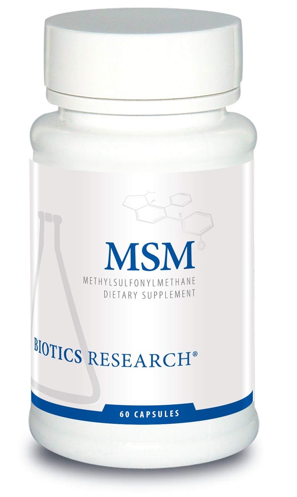 Biotics Research MSM Pothent Sulfur Supplement, Collagen Production, Healthy Hair, Skin & Nails, Muscle and Joint Comfort. kapsułki
