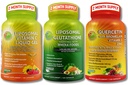 Witamina liposomalna C 1100mg płynnego żelu kapsułki - zestaw z - Liposomal glutation 500 mg suplement, Master Antioksydant & Detoksyfikator & Quercetin z bromelain witaminy C i cynku