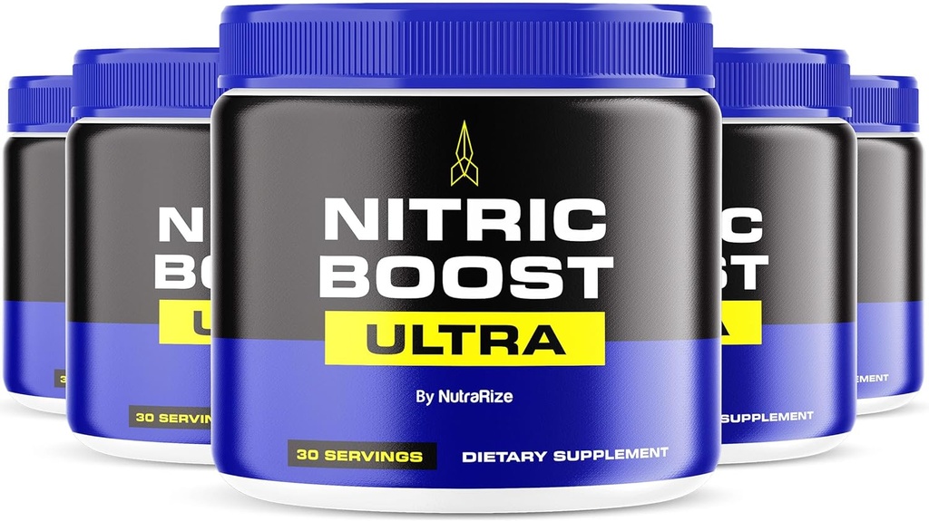 (5 Pack) Nitric Boost Ultra - Premium Codzienne mieszanki proszku w słoiku, Wykonane, aby pomóc utrzymać energię, Wsparcie naturalnego cyrkulacji, i Keep You Going, Oficjalne opinie (150 Sług)