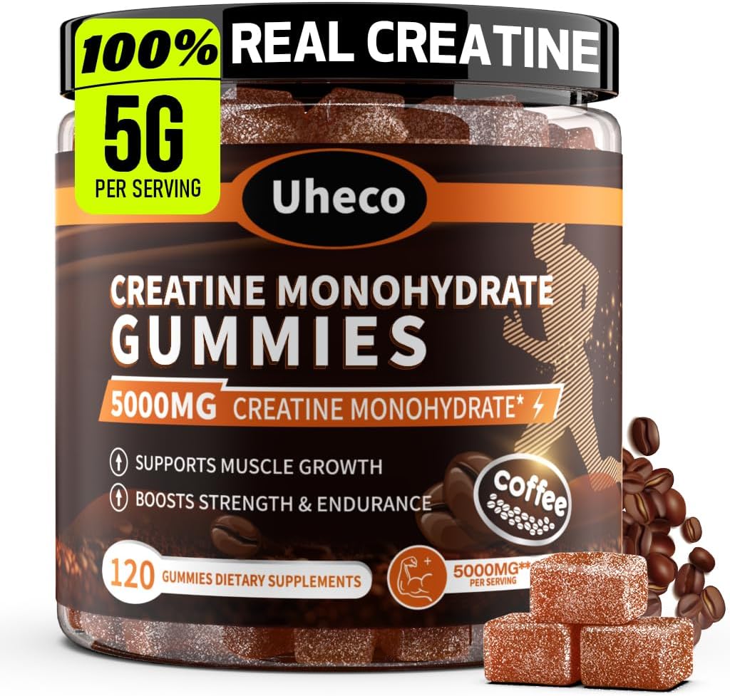 Kawa Flavor Gummie jednowodzian dla mężczyzn i kobiet, Zawiera L- Tauryna + Witamina B12, Betaine, L- Cytrulina do poprawy Endurance Ćwiczenia, Siła mięśni -120