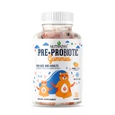 Probiotyczne gumki z 2 Miliard CFU, Prebiotyczny suplement do włókien dla dzieci, Mężczyźni i kobiety, Klinicznie zwalidowane szczeliny do trawienia, Easy Bowel Movel & Immunity, 30 Gumy Bears