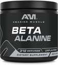 Amazing Muscle Beta- Alanine Powder Supplement Budapest 124; 1600 Mg Budapest 124; Unflavored Between 124; 500 G (1.1 LB) Nex124; 312 Servings Nex124; Non-GMO Nex124; Made in USA