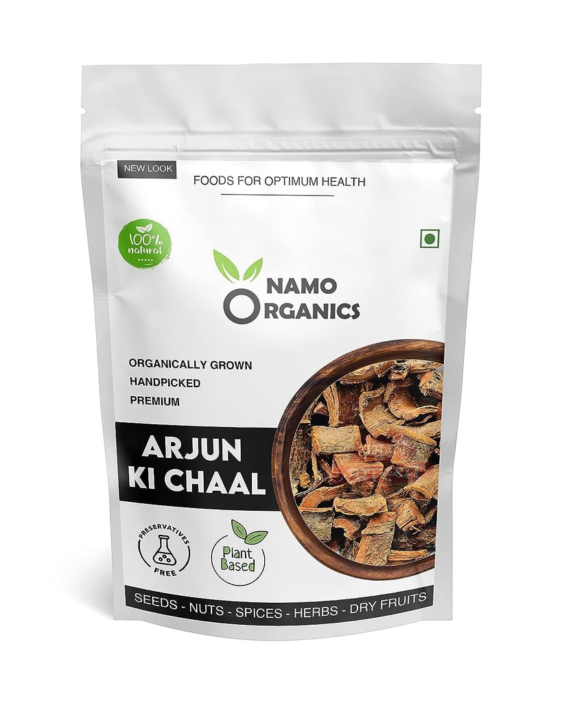 Nutranix TNA - Organic Arjun ki Chaal - 400 Gm Dried- Arjuna Tree Bark - Surowiec 124; Lowers Bad Cholesterol