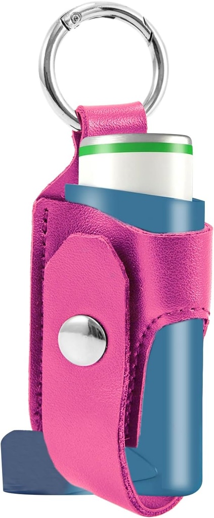 Astma Inhaler Holder PU skórzany uchwyt do podróży, lekki przenośny Astma Inhaler Case dla dorosłych i dzieci (Inhaler nie zawiera)