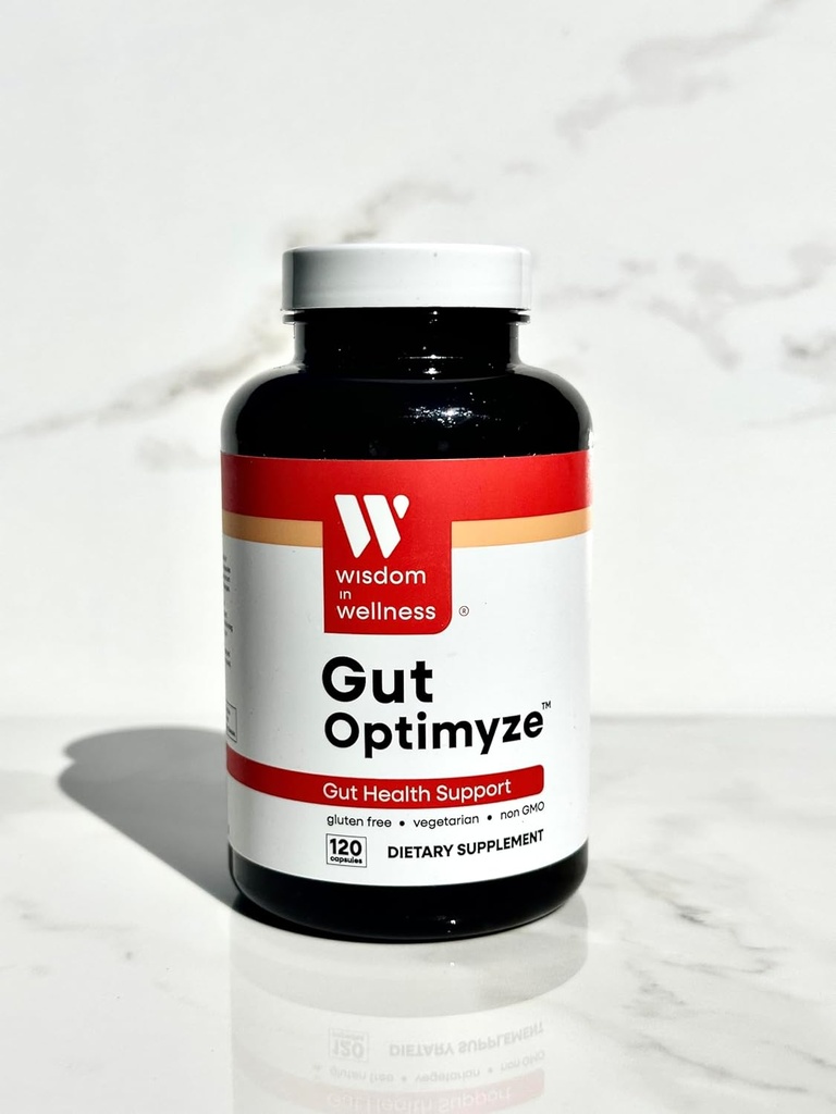 Wisdom In Wellness Gut Optimyze - 120 Digestive Health Capsules - Vitamins & Probiotics for Gut Health - Complete for Men & Women - Digestive Gut Health Pills - Healthy Gut Probiotics