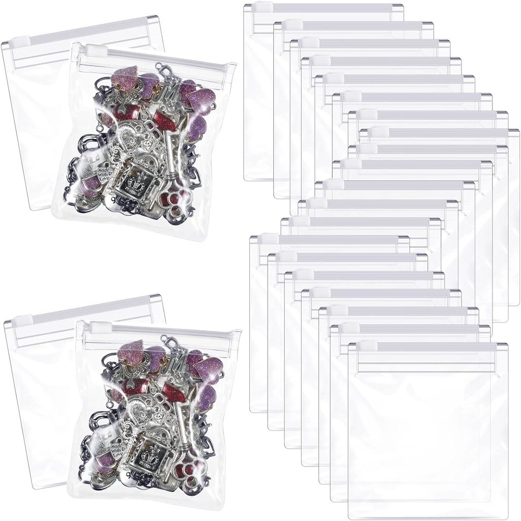 Pill Pouch Bags Zippert Pill Pouch Pakiety wielokrotnego użytku Pill Clear plastikowe Pill Bags Samouszczelnianie Travel Medicine Magazynowanie z blokadą slajdów dla Cod Liver Oil, Pigułki i małe przedmioty (36 części)