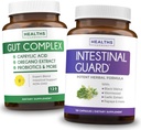 Kompleks Gwardii jelitowej i Gut Guard (2- Month Supply) Guard Guard Combo - Gwardia jelitowa (120 Kapsułki) Potent Natural Formula & Gut Complex (120 Kapsułki) Natural Candida Support - All- in- one Support