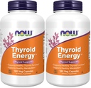 Teraz suplementy żywności, Thyroid Energy ™, jodu i tyrozyny Plus selen, cynku i miedzi, 180 Kapsułki Veg (Opakowanie 2)