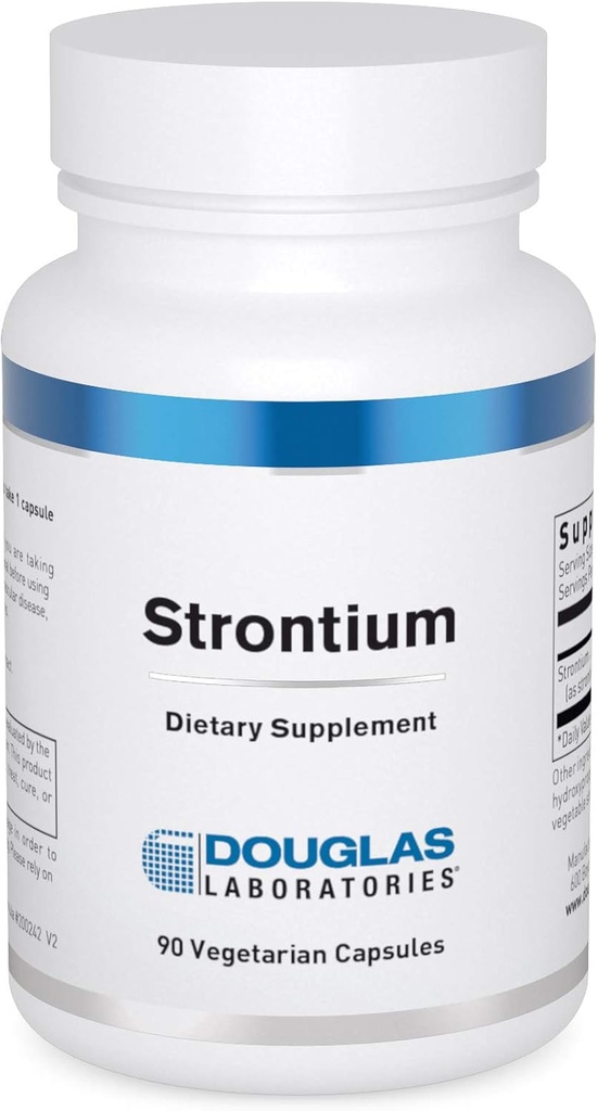 Douglas Laboratories Strontium British 124; Ślad minerałów do wspierania zdrowej gęstości kości 124; 90 Kapsułki