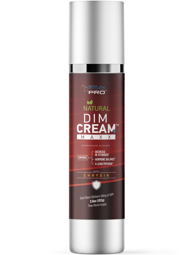 BIOLABS PRO Estrogen Blocker - Naturalny krem DIM - Metabolizm Nadmiar Estrogenu - Hormon Diindolilometan Balance Supplement Topical DIM dla mężczyzn lub kobiet - 3.6oz