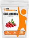 BulkSupplements.com Proszek żurawinowy - Suplementy żurawinowe dla kobiet i mężczyzn, Suszone żurawiny - Niesłodzone i Gluten Free, 5g na Serving, 1kg (2,2 kg) (Opakowanie 1)