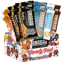 Anabar Protein, The Protein- Packed Candy Bar, Najlepszy na świecie Tasting Protein Bar, Brak alkoholu cukrowego, Wysokie białka, zadziwiająco pyszne, 20 Grams of Protein (12 Barów, Variety Pack)