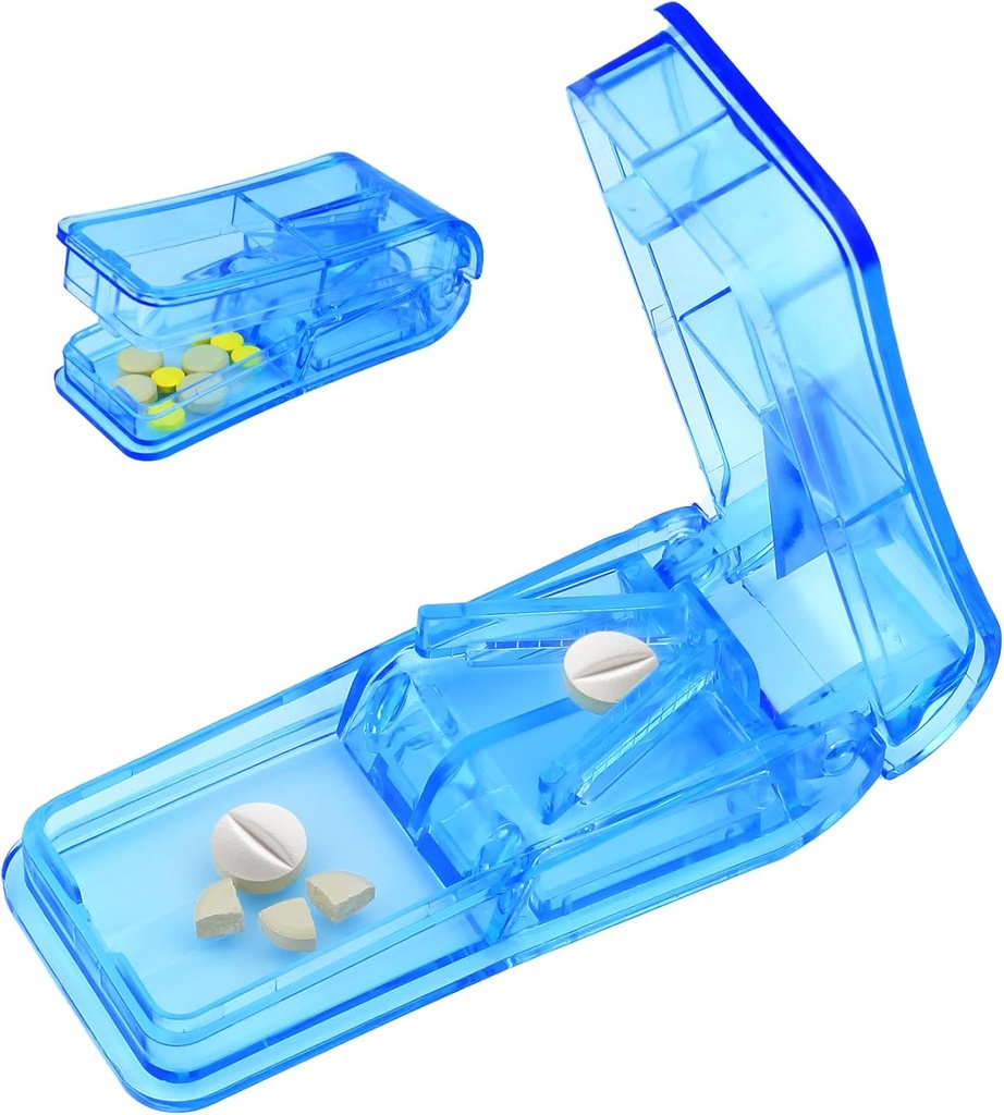 Pill Cutter Splitter dla małych i małych pigułek Najlepszy Pill Cutter Splitter 1 / 4 Vitamins Pill Splitter Cuts z Shield Medicine Tablet Cutter Doubles jako Pill Organizer