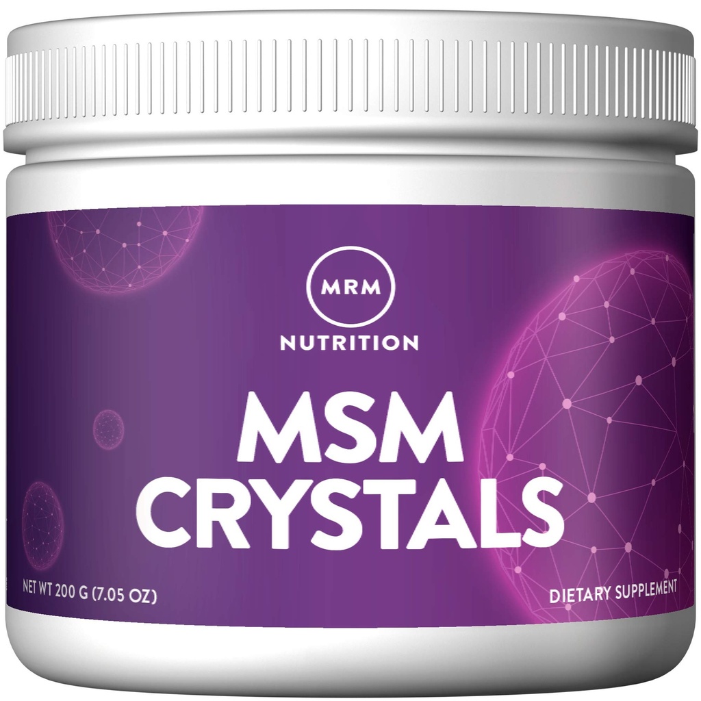 MRM Nutrition MSM Kryształy 124; Czysty biodostępny proszek siarkowy do wspólnego zdrowia, włosów, skóry i paznokci Wsparcie 124; Wegan Crystal Supplement