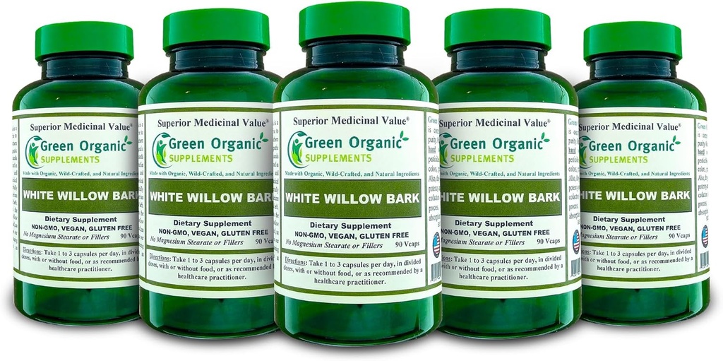 Green Organic Supplements White Willow Bark (opakowanie po 5)