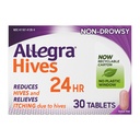 Allegra Hives Antihistamine 24- godzinne tabletki, non-Drowsy Hive Reduction and Hive Itch Relief, 180 mg Fexofenadyna HCI, 30- Count