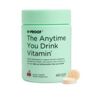 H-PROOF The Anytime You Drink Vitamin, Liver Health & Immunity Support with Electrolytes, Milk Thistle, and Vitamins B & C - 40 Chewable Tablets (20 Servings), Vegan, Black Cherry