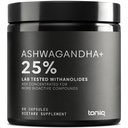 Ashwagandha - Ultra High Potency 40: 1 Ekstrakt z 25% Withanolides - Wild Hardevered in India - Wysoko skoncentrowane i trzypartyjne Lab Tested - 60 Kapsułki