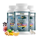 GreeNatr suplement wsparcia immunologicznego z witaminą C, D3, cynku 50mg, Quercetin, Echinacea Purpurea, Sambucus Elderberry i Ginger do całkowitej obrony immunologicznej - 60 kapsułek (3 butelki)