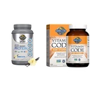 Ogród Życia Organic Vegan Sport Protein Powder, Vanilla, 30g - Probiotyki, BCAA do potreningowego odzyskiwania 19 Słupki + Surowy kod witaminy Witamina C, 120 Kapsułki warzywa
