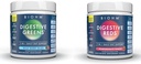 BIOHM Esential Bundle, Digestive Reds and Greens, Superfood Powder, Antyutleniacze, Witaminy, Probiotyki, Digestive Health for Men and Women, Suplement do trawienia z enzymami, 30 Sług każdy