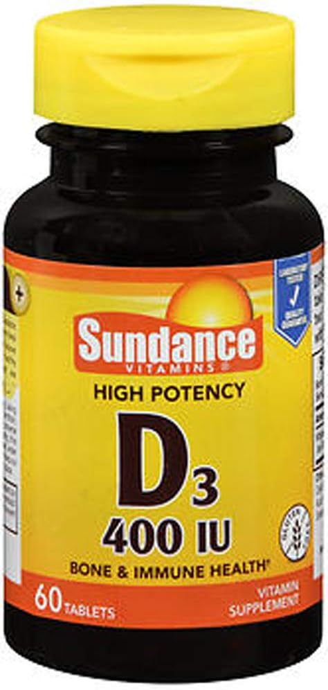SunDance witaminy D3 400 j.m., 60 tabletek każdy (2)