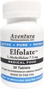 ELFOLATE ® 7, 5 mg L- metylfolan Metylfolan metylu Metylfolan Medical Food Supplement Professional Siła Aktywna Czysta Moc 30 Tabletki