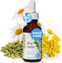 Baraka Suchy Nose Nasal Oil - Organic Esential Oils (Kardamon, Everlast, Rumianek niemiecki i rzymski) w bazie oleju Sezamowego - Nawodnienie Nose Moisturizer dla suchych zatok - 1 opakowanie (1 butelka kroplomierza)