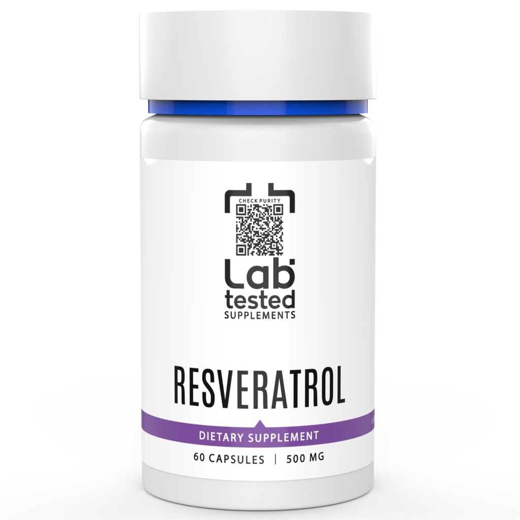 Trans- Resveratrol - 60 500 mg kapsułki - 3. strona COA pod warunkiem każdej partii # - Czysty Resveratrol - No Fillers