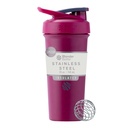 BlenderBottle Sport Sleek Izolowane stali nierdzewnej Shaker Butelka z drutu Whisk, 25- Ounce, Malina - Shakes protein & Hydration dla sportowców & Fitness Entuzjastów, Easy Mixing, Slim Easy do trzymania, Keeps Drink zimno, Lockable Lid