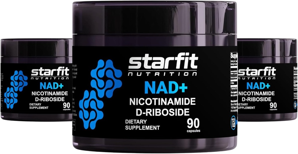 STARFIT - Nicotinamide D-Riboside, Nicotinamide Riboside for Supporting NAD+ Levels, Focus and Energy Supplement, Metabolism Support Nicotinamide Riboside NAD Supplement, 270 Capsules