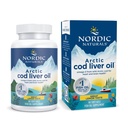 Nordic Naturals Arctic Cod Liver Oil, Lemon - 90 Soft Gels - 750 mg Total Omega- 3 z EPA & DHA - Heart & Brain Health, Zdrowy Immunitet, Ogólny Wellness - Non-GMO - 30 Służenie