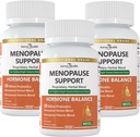 Menopauza Suplementy dla kobiet Menopauza Probiotyki Relief, Witamina D3 & B6, Wspiera gorące błyski, nocne poty, Bloating & Gut Health z Black Cohosh, Kolagen 124; 270 Czapki Veggie