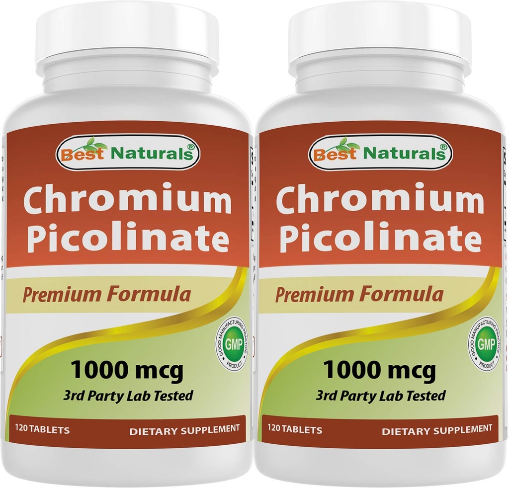 Najlepsi naturalni Pikolinat chromowy 1000 µg 120 tabletek (120 sztuk (opakowanie po 2))