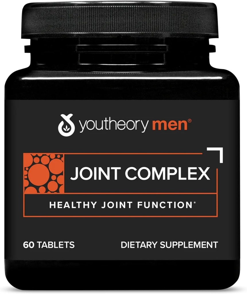 YouseTheory Joint Complex for Men - z Boswellią, Ginger, Turmeric, & UC- II Collagen, 60 tabletek