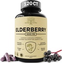 Elderberry z witaminą C, Cynk, & Ginger - Pothent Immune Booster 5000 Mg Elderberry, Cynk, & Witamina C - Nie-GMO Odporność Witaminy dla dorosłych, aby pomóc poczuć wibracyjne, 120 Czapki