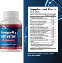 Zenith Labs Longevity Activator Anti- Aging Suplement diety, Naturalne przeciwutleniacze z resweratrolem - Wspiera funkcje immunologiczne i zdrową pamięć, 3 Pack